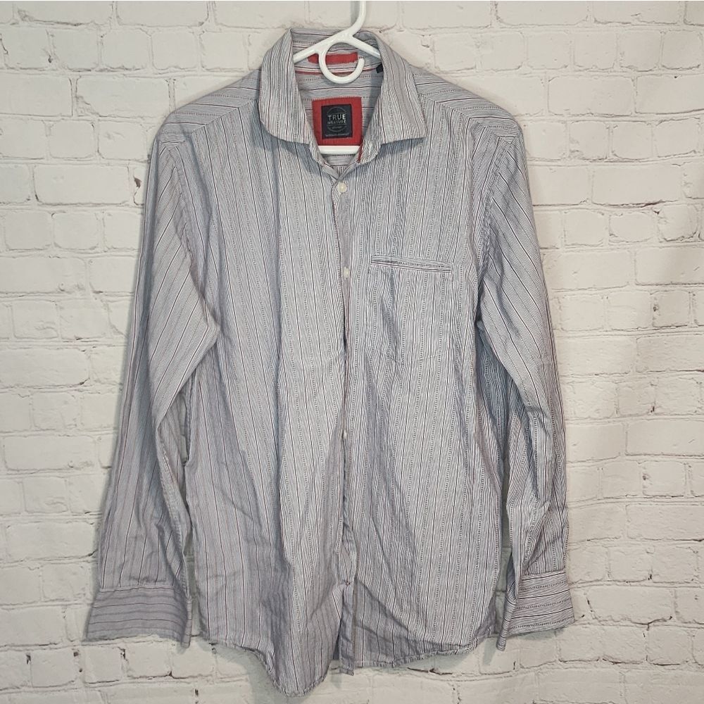 Men's True Measure longsleeve button-down shirt, size Medium